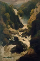 La caza de la garza, c.1800